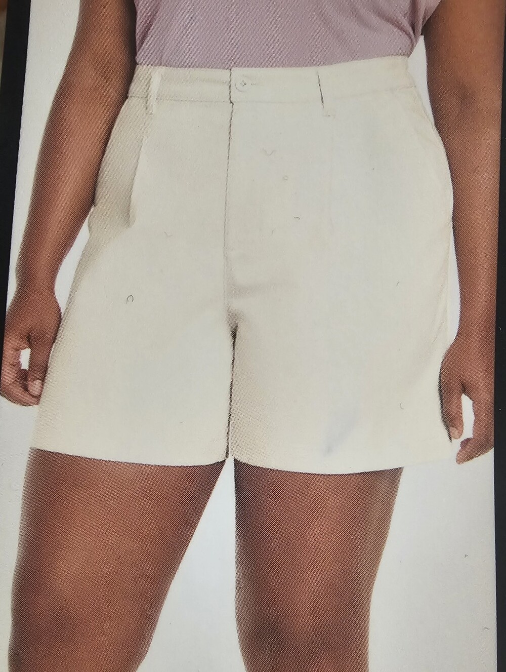 Banana Republic Cream Tailored Bermuda Shorts